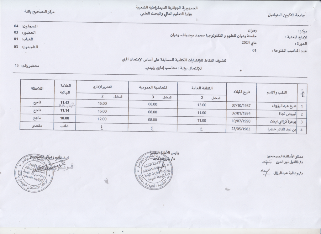 محاسب إداري رئيسي