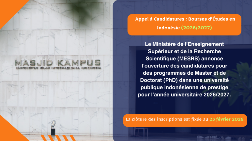 Appel à Candidatures Bourses d’Études en Indonésie