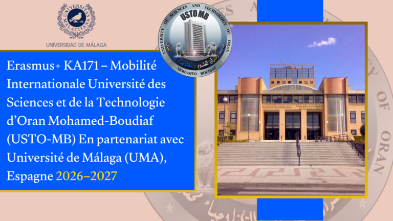 Mobilités Erasmus+ en partenariat avec l’Université de  de Malaga (Espagne) 2025-2026